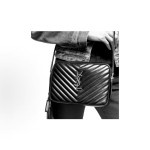 SAINT LAURENT YSL LOU quilted Camera Bag, single-shoulder crossbody bag for women, black